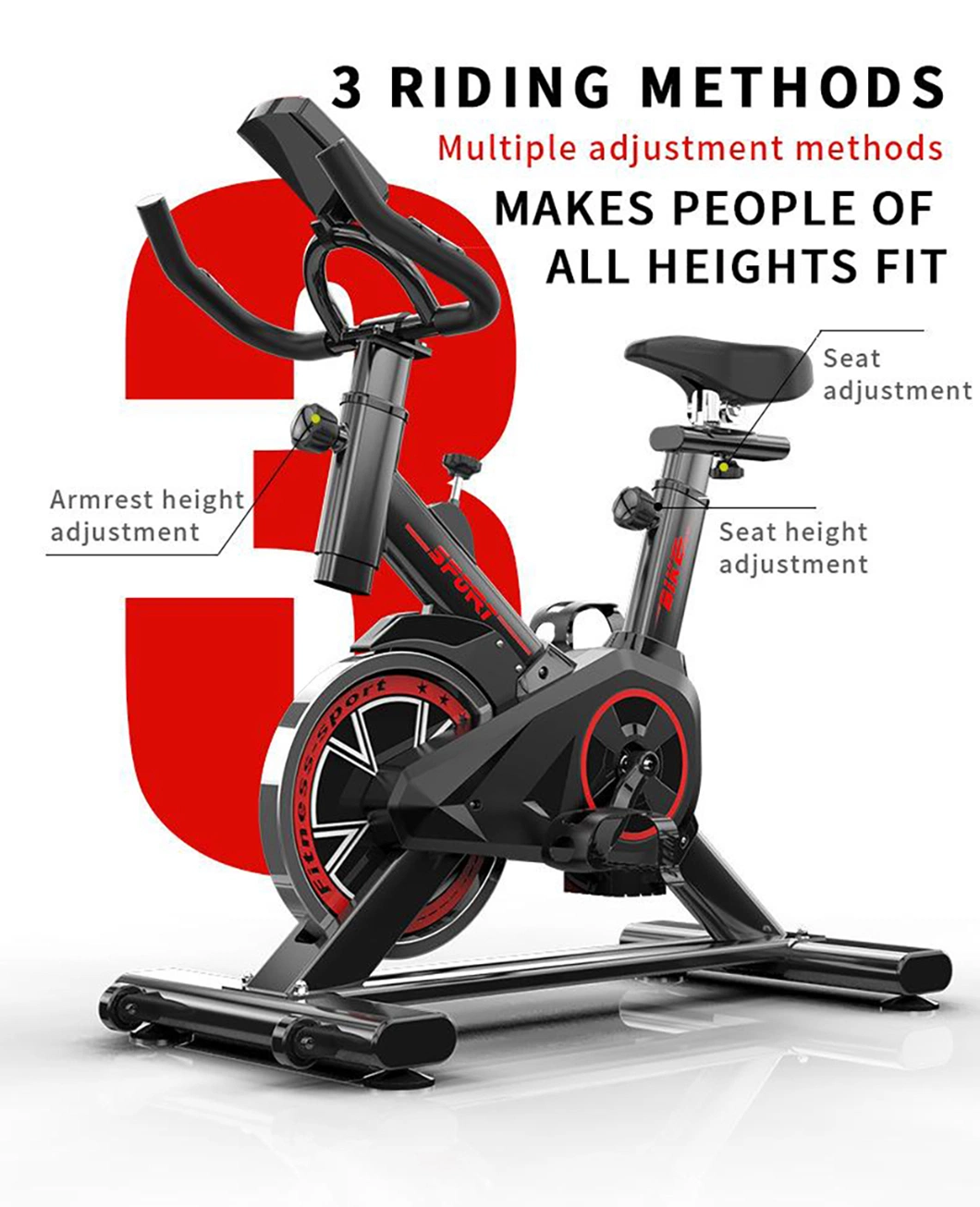 Household Ultra-Quiet Magnetic Control Fitness Spinning Bike Family-Specific Exercise Bike Sports Weight Loss Indoor Bicycle