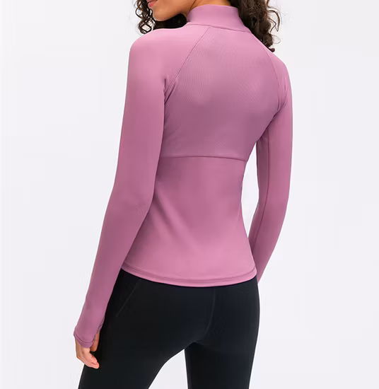 여성 지퍼 요가 스포츠 체육관 피트니스 운동 스포츠 활성 필라테스 착용 러닝 자켓